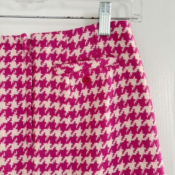 Lilly Pulitzer Vintage Pink A Line Houndstooth Wool Skirt Sz 0 - Picture 3 of 6